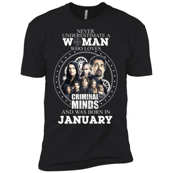 Never Underestimate A Woman Who Loves Criminal Minds January Shirt