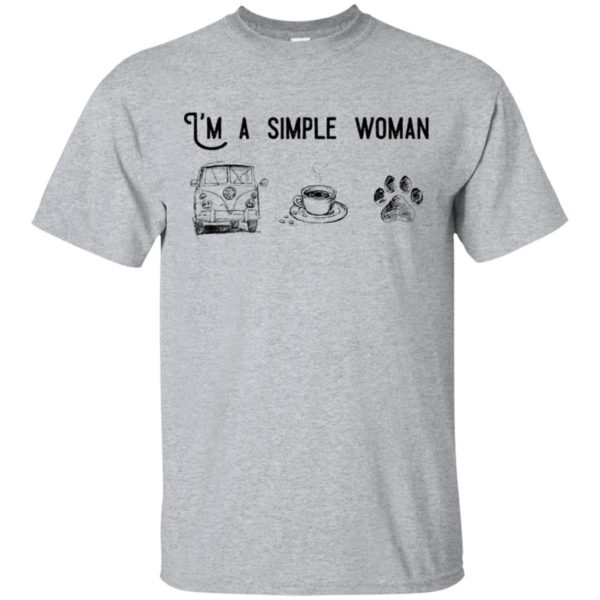 I’m Simple Woman Like Volkswagen, Coffee and Dog Shirt