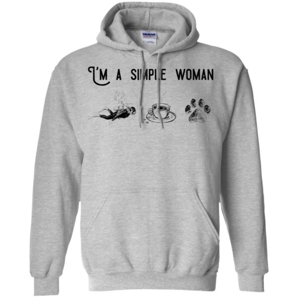 I’m Simple Woman Like Diving, Coffee and Dog Shirt