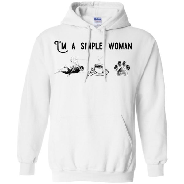 I’m Simple Woman Like Diving, Coffee and Dog Shirt