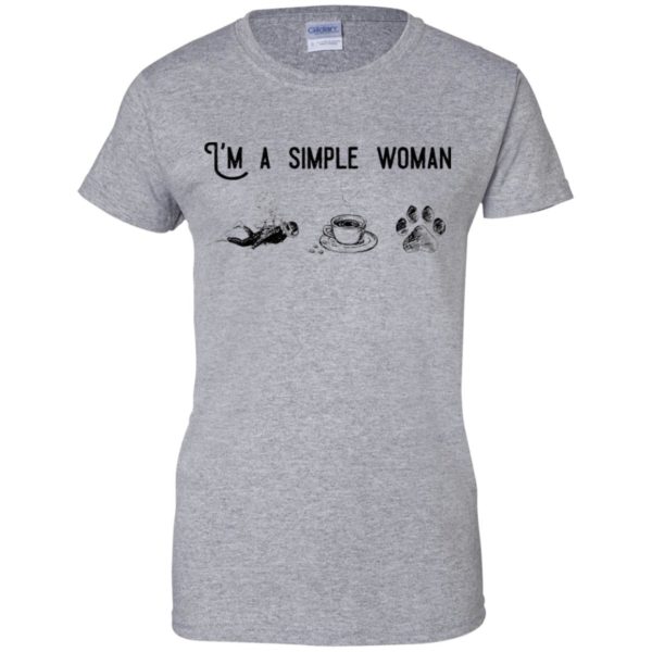 I’m Simple Woman Like Diving, Coffee and Dog Shirt