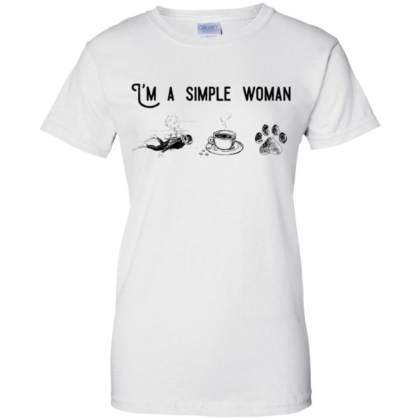 I’m Simple Woman Like Diving, Coffee and Dog Shirt