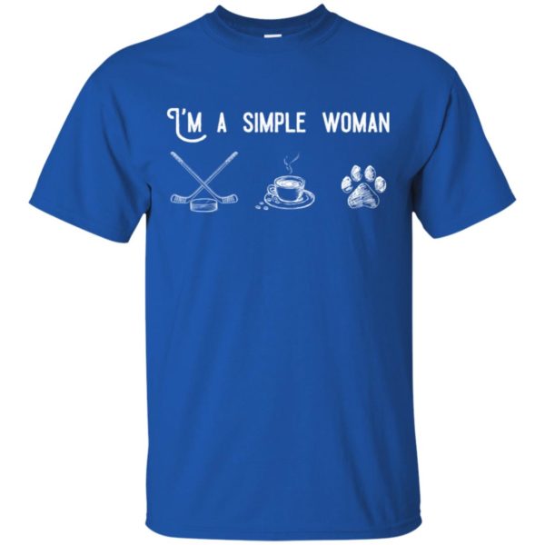 I’m a Simple Woman Like Hockey, Coffee and Dog Shirt