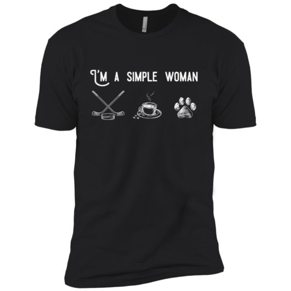 I’m a Simple Woman Like Hockey, Coffee and Dog Shirt