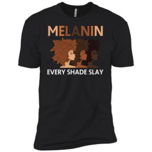 Melanin Every Shade Slays Natural Hair Afro Shirt image Melanin Every Shade Slays Natural Hair Afro Shirt