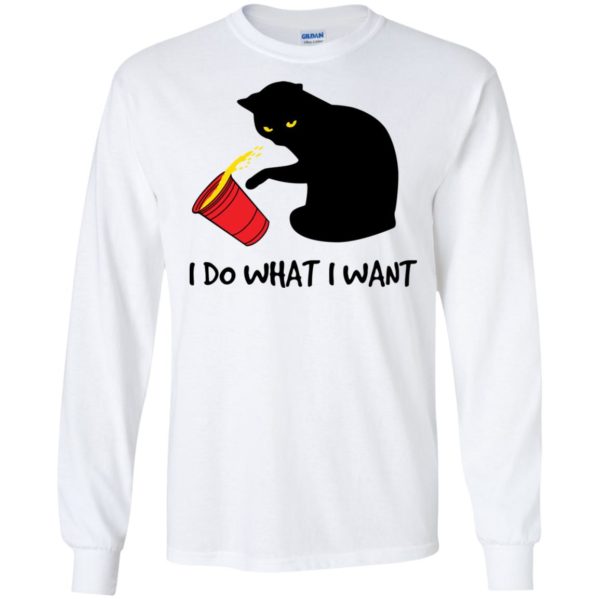 I Do What I Want Black Cat Red Cup Shirt