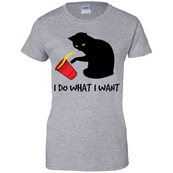 I Do What I Want Black Cat Red Cup Shirt