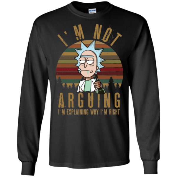 Rick And Morty Vintage I'm Not Arguing I'm Explaining Why I'm Right Shirt