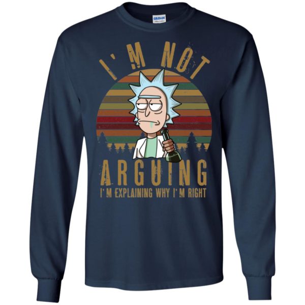 Rick And Morty Vintage I'm Not Arguing I'm Explaining Why I'm Right Shirt