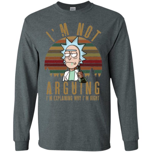 Rick And Morty Vintage I'm Not Arguing I'm Explaining Why I'm Right Shirt