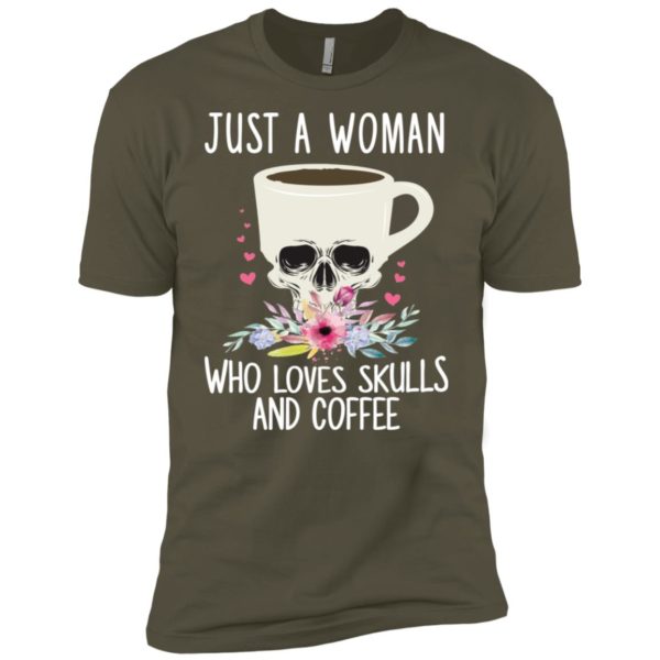 Just A Woman Who Loves Skulls And Coffee Skull Mug Shirt