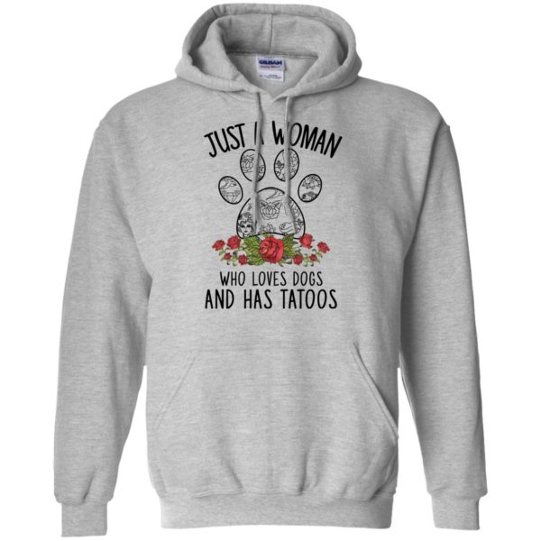 Just A Woman Who Loves Dogs And Has Tattoos Shirt