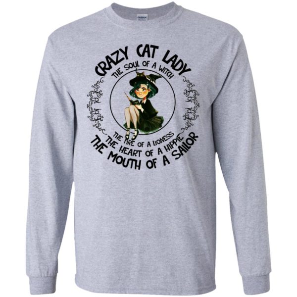 Crazy Cat Lady Shirt The Soul Of A Witch The Fire Of A Lioness Shirt