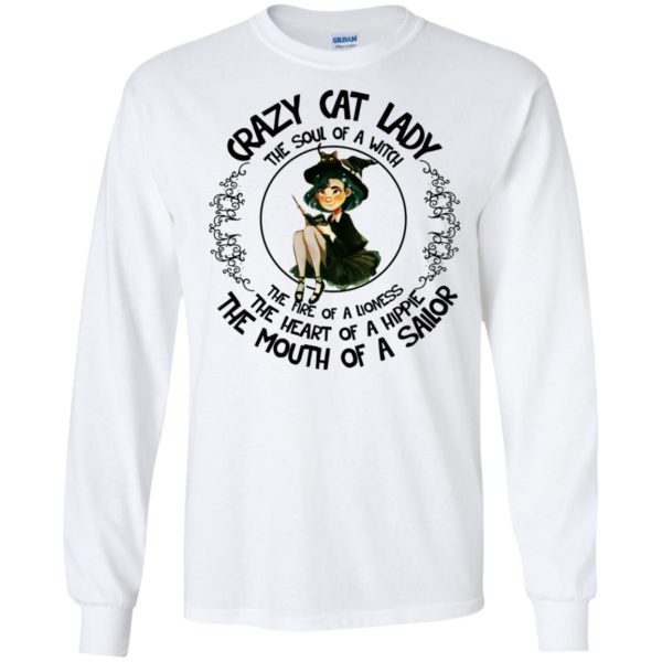 Crazy Cat Lady Shirt The Soul Of A Witch The Fire Of A Lioness Shirt