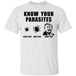 Donald Trump Know your parasites, Deer tick, Dog tick, Luna tick Shirt image Donald Trump Know your parasites, Deer tick, Dog tick, Luna tick Shirt