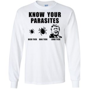 Donald Trump Know your parasites, Deer tick, Dog tick, Luna tick Shirt image Donald Trump Know your parasites, Deer tick, Dog tick, Luna tick Shirt