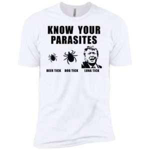 Donald Trump Know your parasites, Deer tick, Dog tick, Luna tick Shirt image Donald Trump Know your parasites, Deer tick, Dog tick, Luna tick Shirt