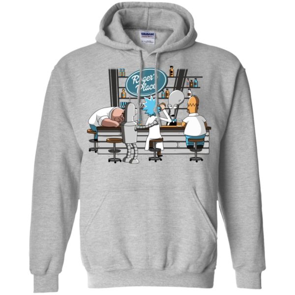 Roger's Peter Griffin, Bender, Rick Sanchez, and Homer Simpson at Roger's Place Shirt