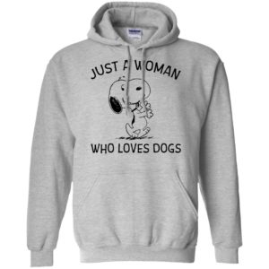 Just A Woman Who Loves Dogs Snoopy Shirt image Just A Woman Who Loves Dogs Snoopy Shirt