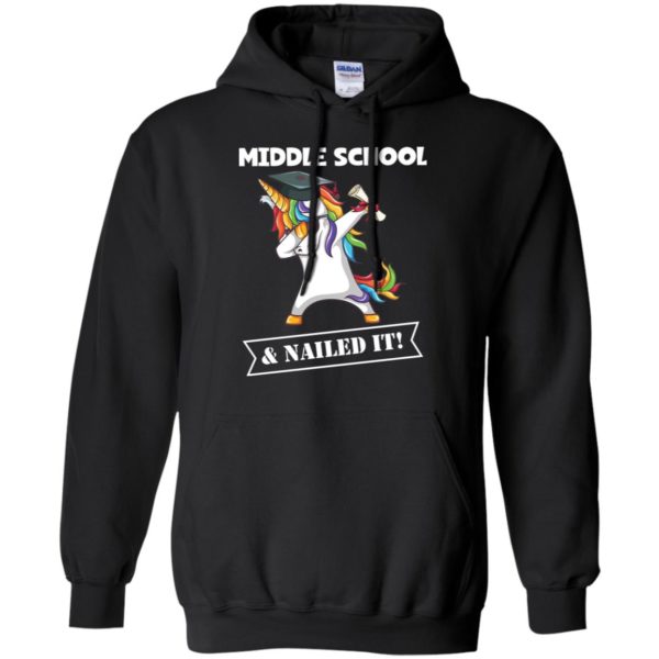 Unicorn Dabbing Graduation Middle school And Nailed It Shirt