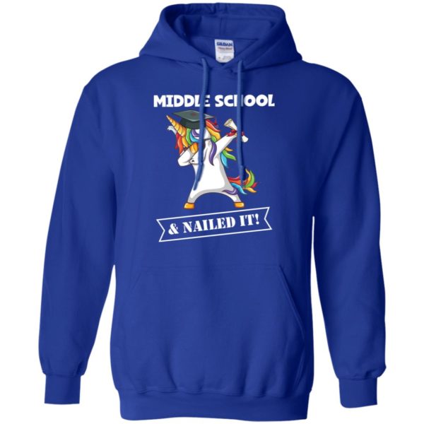 Unicorn Dabbing Graduation Middle school And Nailed It Shirt