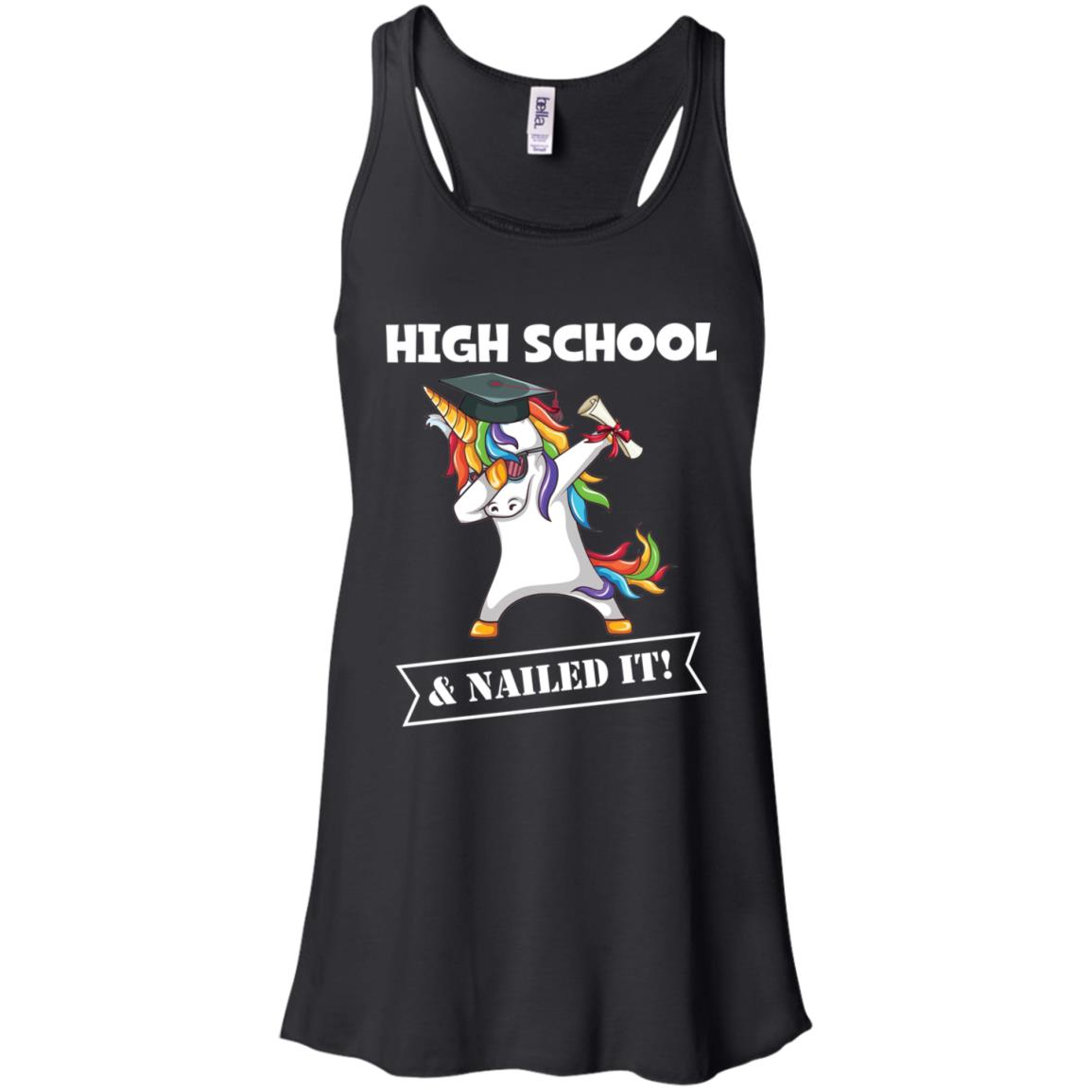 Unicorn Dabbing Graduation High School And Nailed It Shirt image Unicorn Dabbing Graduation High School And Nailed It Shirt
