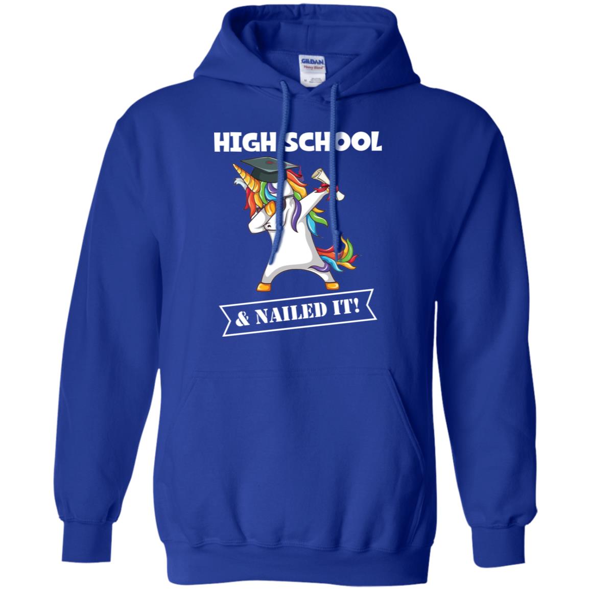 Unicorn Dabbing Graduation High School And Nailed It Shirt image Unicorn Dabbing Graduation High School And Nailed It Shirt