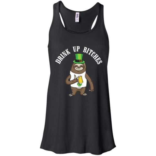 Drink Up Bitches St. Patrick's Day Sloth Beer Drinking Shirt