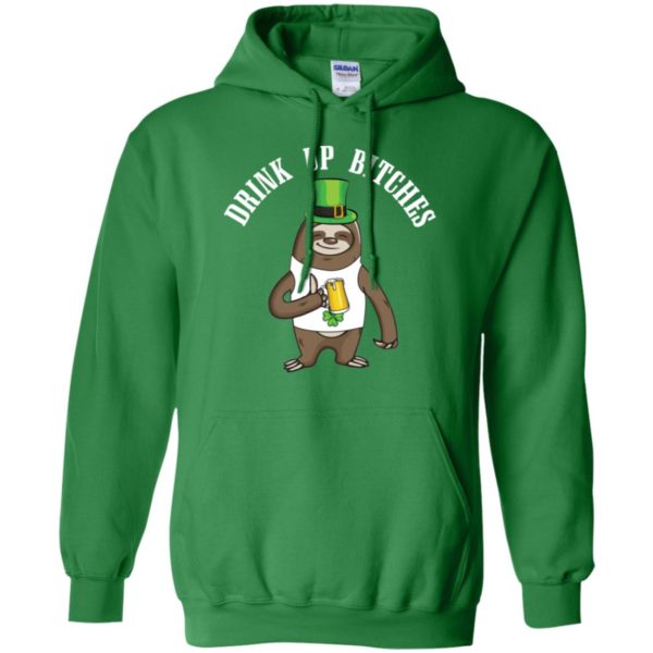 Drink Up Bitches St. Patrick's Day Sloth Beer Drinking Shirt