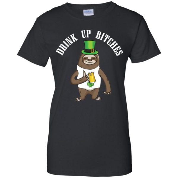 Drink Up Bitches St. Patrick's Day Sloth Beer Drinking Shirt