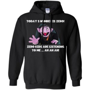 Count von Count Today's number is zero shirt image Count von Count Today's number is zero shirt