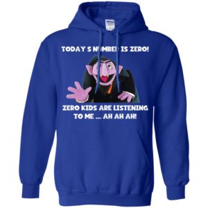 Count von Count Today's number is zero shirt image Count von Count Today's number is zero shirt