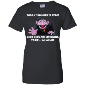 Count von Count Today's number is zero shirt image Count von Count Today's number is zero shirt