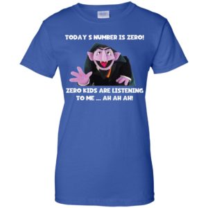 Count von Count Today's number is zero shirt image Count von Count Today's number is zero shirt