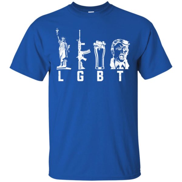 Liberty Guns Beer Trump Funny LGBT Shirt