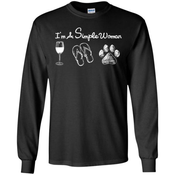 I’m Simple Woman Like Wine, Flip Flops And Dog Shirt