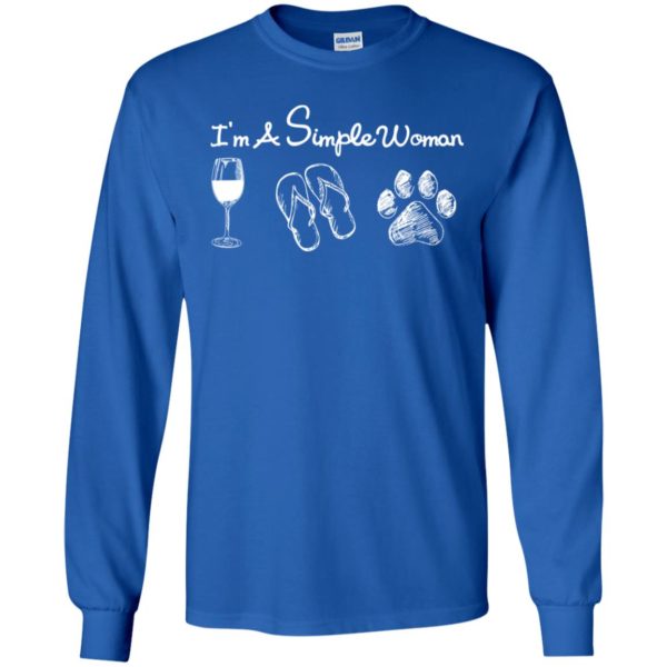 I’m Simple Woman Like Wine, Flip Flops And Dog Shirt