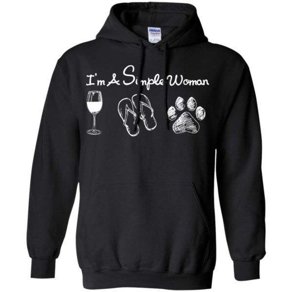 I’m Simple Woman Like Wine, Flip Flops And Dog Shirt