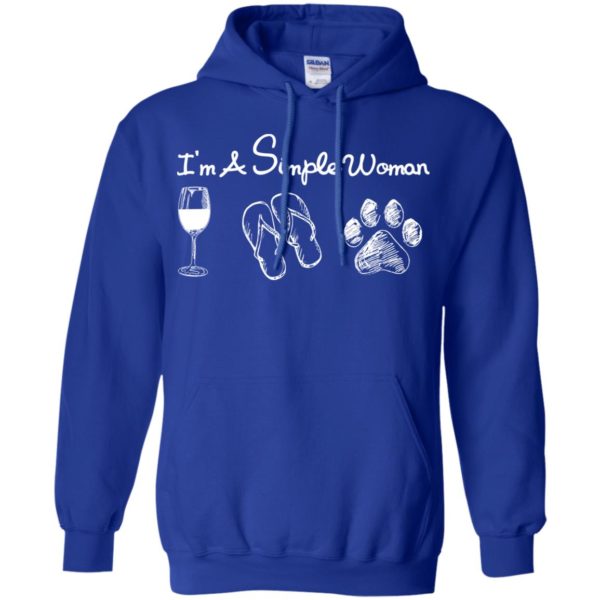 I’m Simple Woman Like Wine, Flip Flops And Dog Shirt