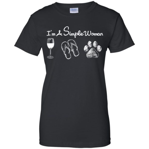 I’m Simple Woman Like Wine, Flip Flops And Dog Shirt