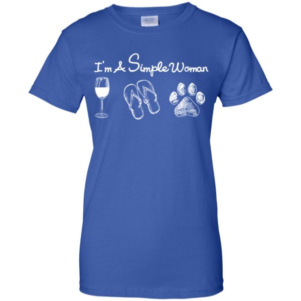 I’m Simple Woman Like Wine, Flip Flops And Dog Shirt
