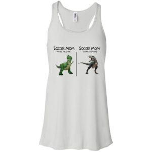 Soccer Mom Before And During The Game Dinosaur Shirt
