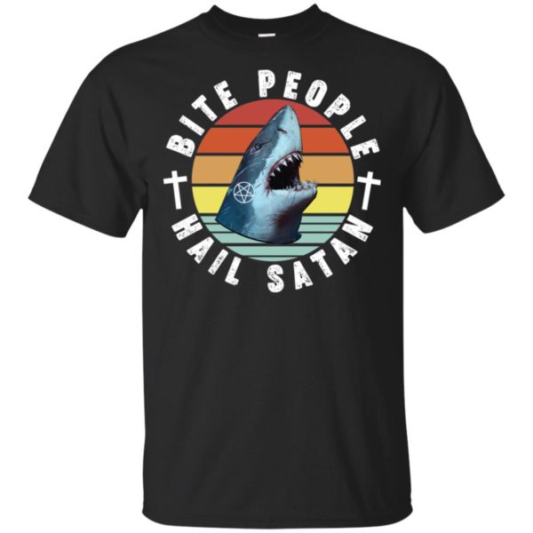 Bite People Hail Satan Shark Shirt