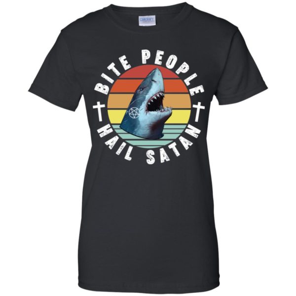 Bite People Hail Satan Shark Shirt