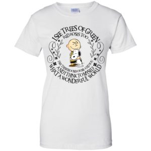 Snoopy and Charlie Brown I See Trees Of Green Red Roses Too Shirt image Snoopy and Charlie Brown I See Trees Of Green Red Roses Too Shirt