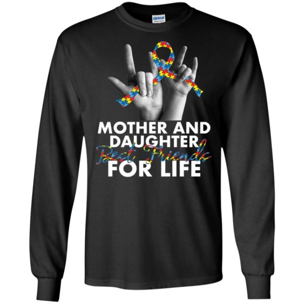 Mother And Daughter Best Friends For Life Autism Shirt