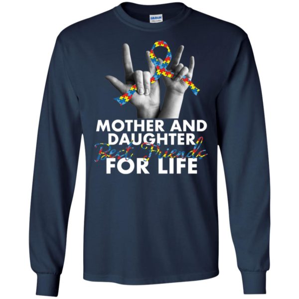 Mother And Daughter Best Friends For Life Autism Shirt