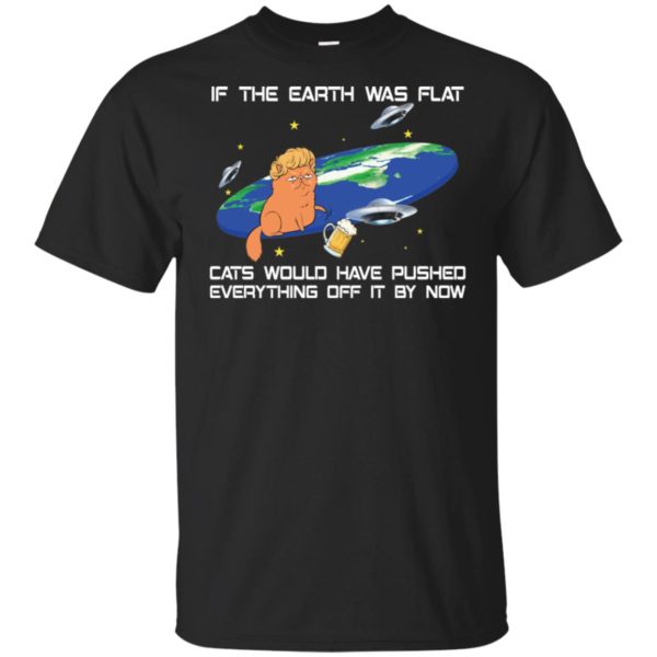 Funny Flat Earth Cat Joke Shirt