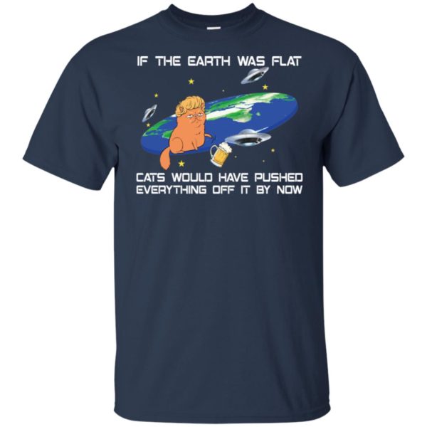 Funny Flat Earth Cat Joke Shirt