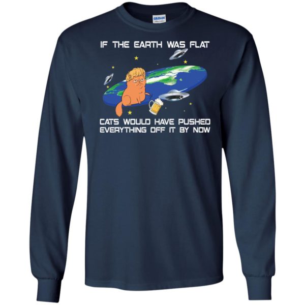 Funny Flat Earth Cat Joke Shirt